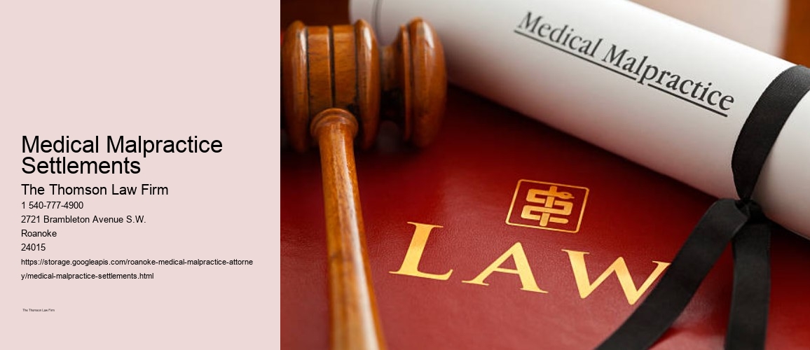 Medical Malpractice Settlements